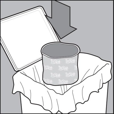 Discard paper liner.