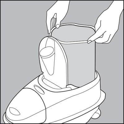 Periodically clean cloth liner.