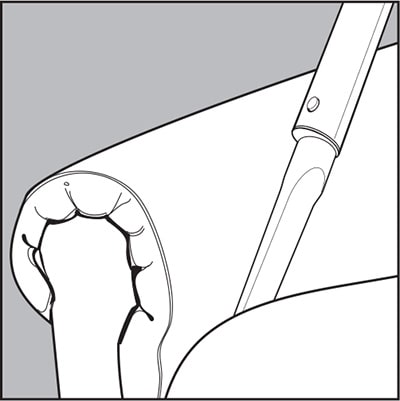 Clean between cushions and other tight spaces