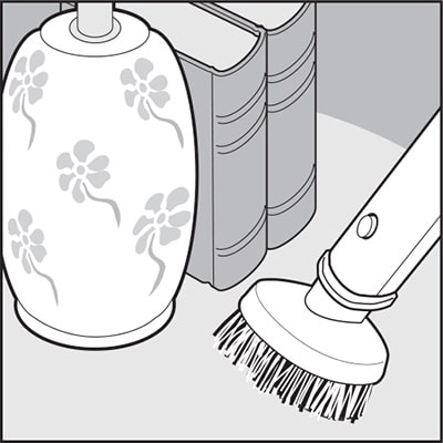 Clean table tops and books.