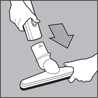 Slide into wand/handle