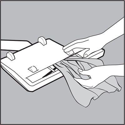 Turn Power Brush over, gently remove object.