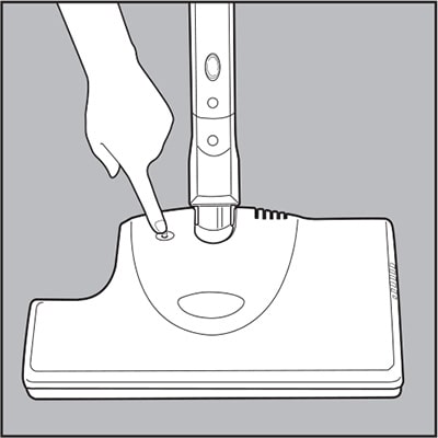 Push RESET button on Power Brush